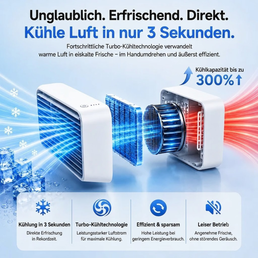 Kühle Brise | Tragbarer Mini-Luftkühler Ohne Installation