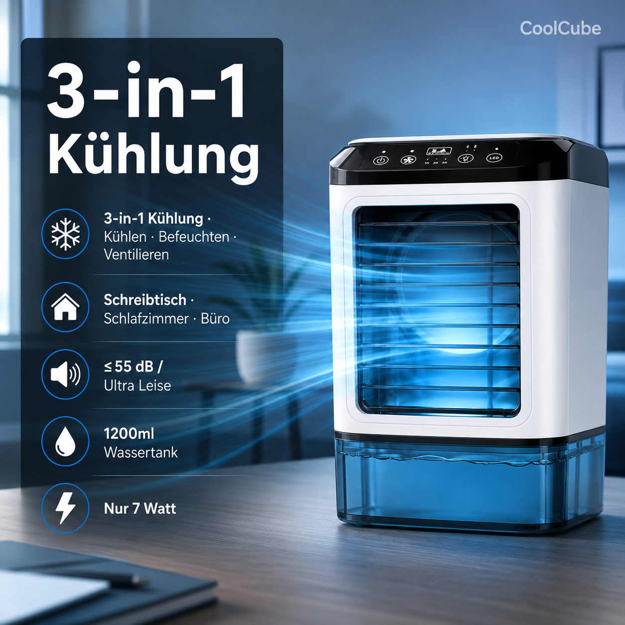 CoolCube | Mini Klimaanlage mit Wasserkühlung