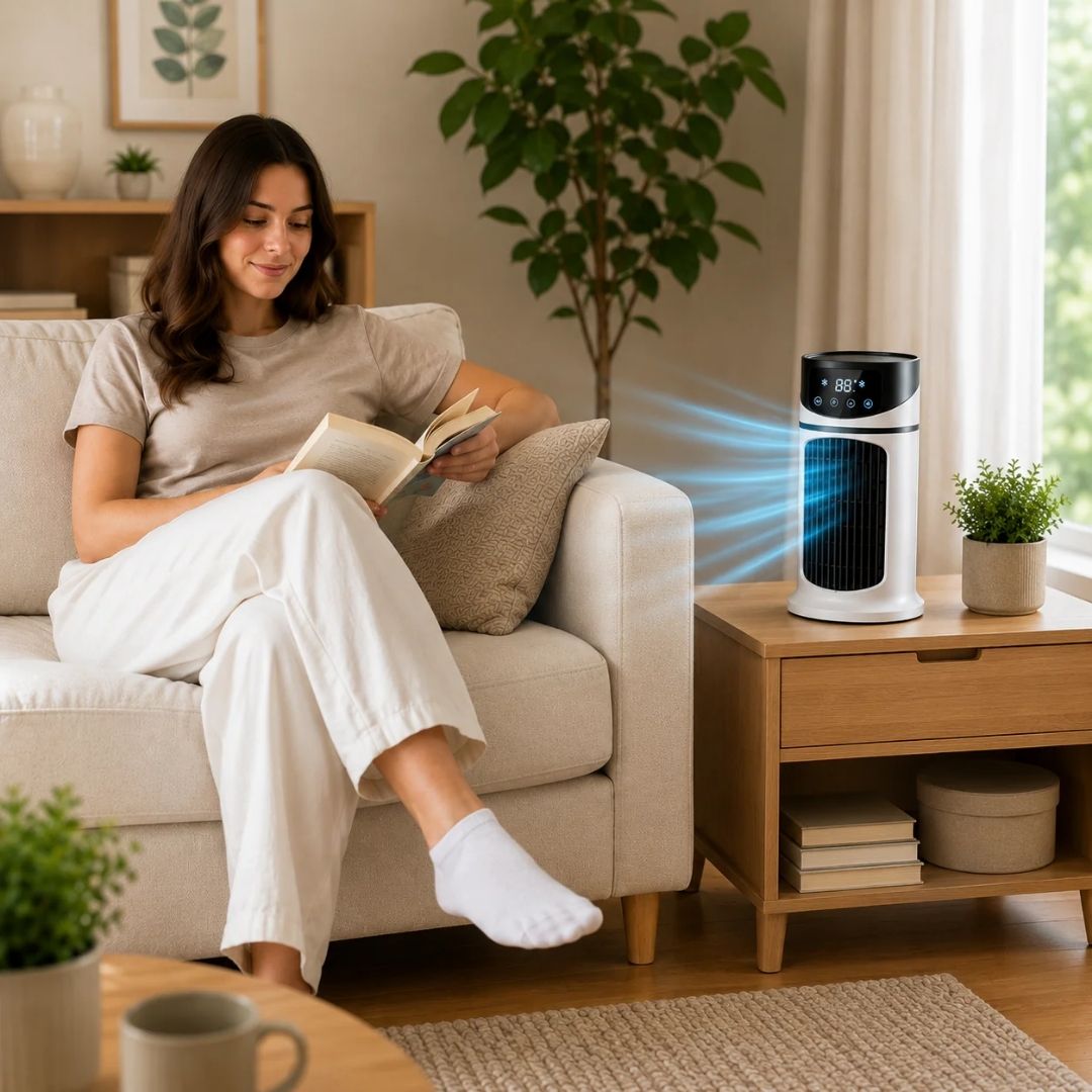 Frescora Mini Luftkühler | Tragbarer Akku-Ventilator